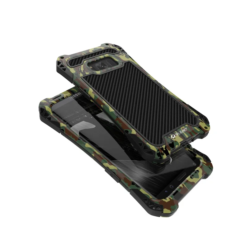 Green Металлический чехол из углеродного волокна для samsung Galaxy S10 S8 S9 Plus Note 9 8, ударопрочный жесткий защитный чехол для samsung Note 8, чехол для Note9 Note8 - Цвет: Green