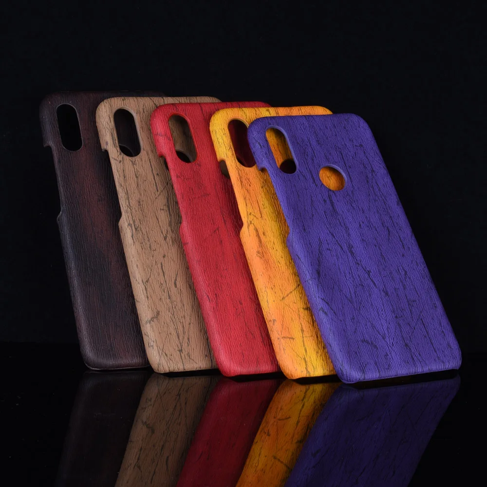 Жесткий чехол из искусственной кожи под дерево для Xiaomi Redmi7 note7 pro note6 6A Redmi note5 5A 4X A4