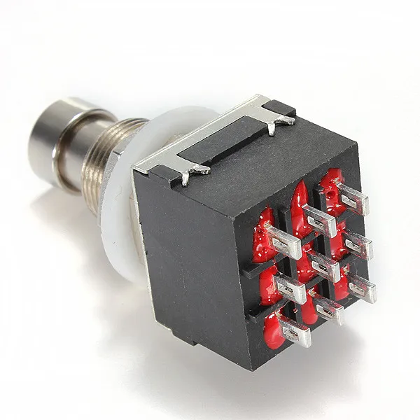 Прочный Черный Авто 3PDT 9Pin Stompbox электрогитара педаль эффектов ножные переключатели истинный обход цена акции