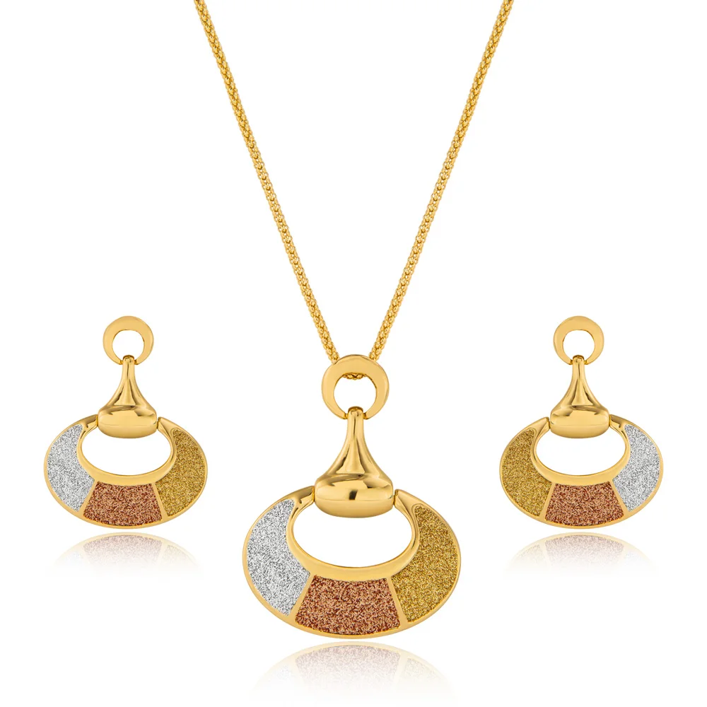 T105123A-001 Viennois Ювелирные наборы для женщин, модные разноцветные геометрические ожерелья и серьги, вечерние ювелирные изделия - Окраска металла: T105123A-001