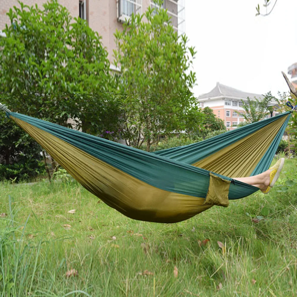 Портативный нейлоновый гамак для одного человека парашют ткань путешествий