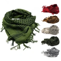 unisex lightweight plaid tassel arab desert shemagh keffiyeh scarf wrap pashmina