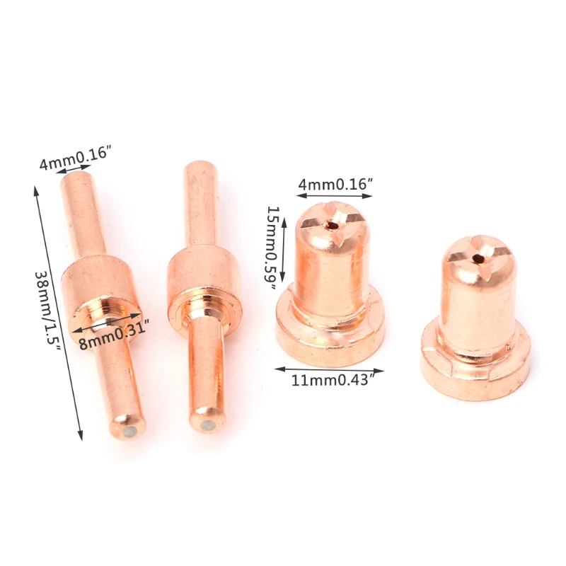 

60PCS Extended Long Plasma Cutter Tip Electrodes&Nozzles Kit Welding Nozzle