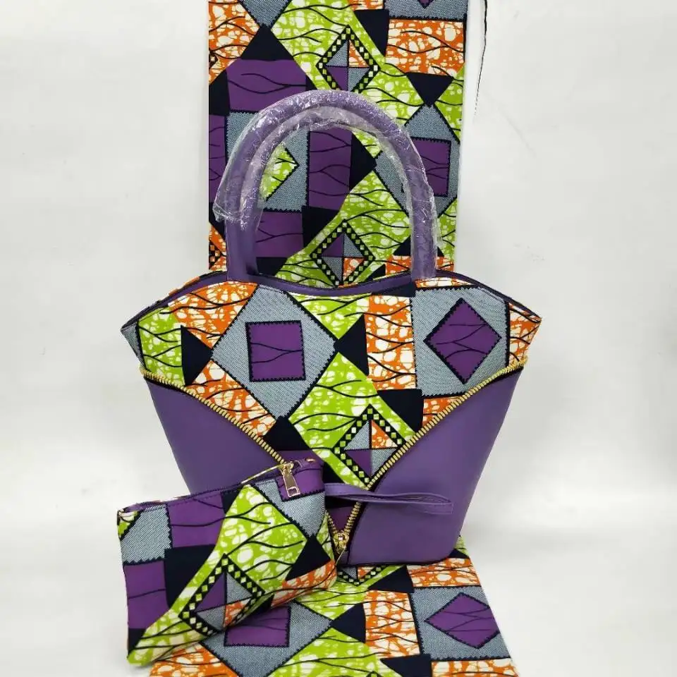 6 ярдов Новая мода красочный воск и красивый принт африканская большая сумка