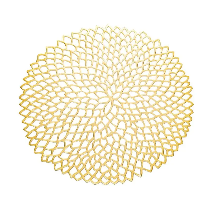 38 см круглый обеденный коврик для посуды декоративные металлические подставки