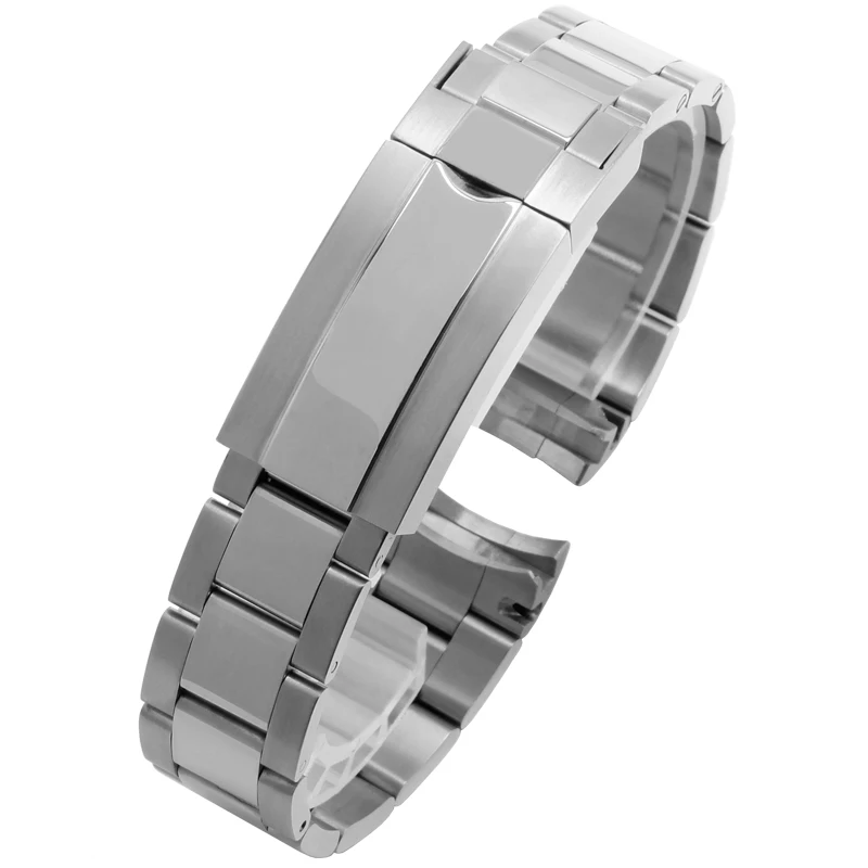 Fit Submariner 116610-LV-97200 Серебряный Золотой металлический браслет из нержавеющей стали браслет стальная пряжка ремешок для часов - Цвет ремешка: silver