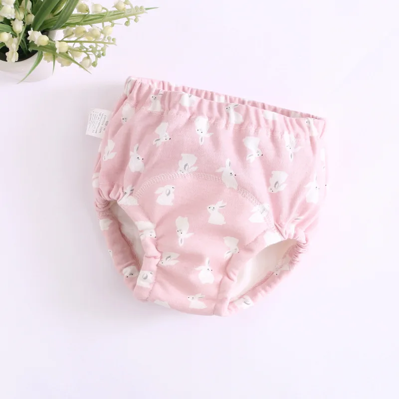 pink rabbit Детские шорты штанишки для малышей, трусы, чехол на детские памперсы, тренировочные штаны для маленьких мальчиков и девочек Одежда для младенцев с героями мультфильмов - Цвет: pink rabbit