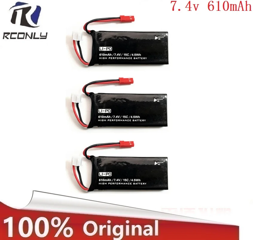 Hubsan X4 H502S H502E 7,4 V 610mAh lipo аккумулятор 15C 4.5WH аккумулятор 2S JST разъем для радиоуправляемого квадрокоптера дрона запчасти