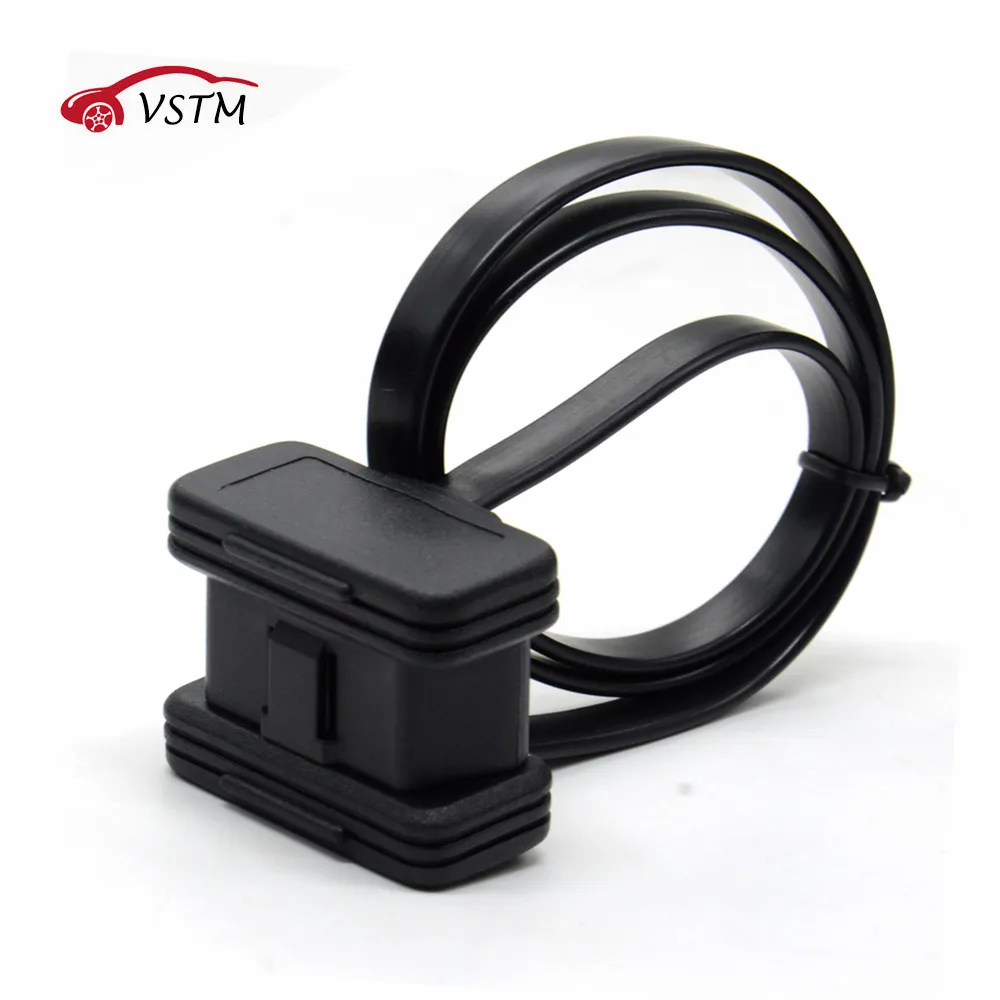 60 см плоский + тонкий As Noodle OBD 2 OBDII OBD2 16Pin штекер-гнездо ELM327 диагностический