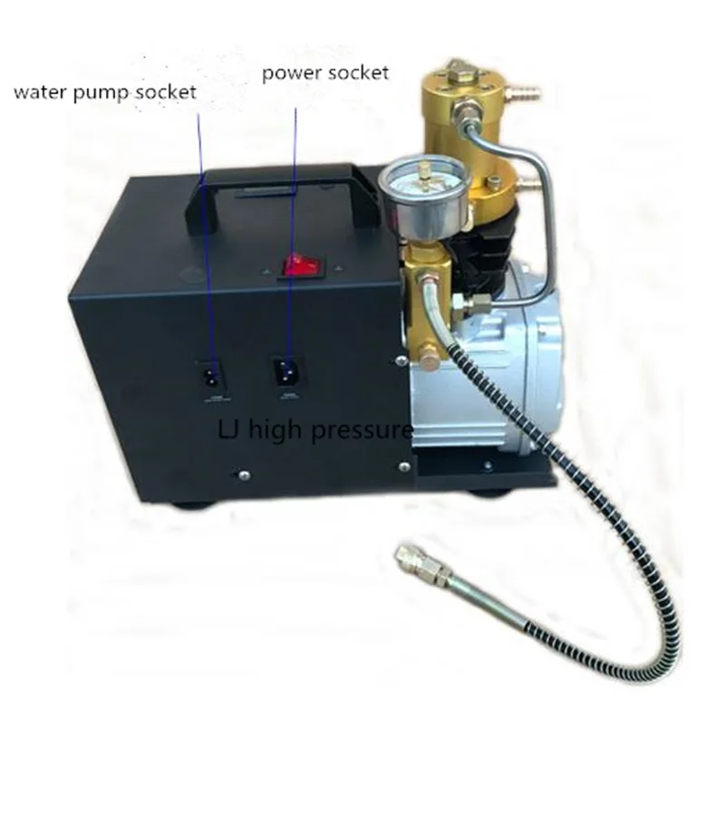 Регулируемый автоматический стоп 4500PSI 300 бар 220V110V Электрический высокого давления PCP винтовка воздушный насос водяное охлаждение Воздушный пистолет акваланг воздушный компрессор