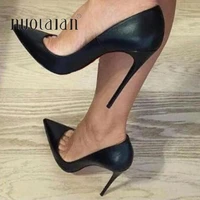 brand shoes woman high heels women shoes pumps stilettos shoes for women black high heels 12cm10cm8cm leather wedding shoes