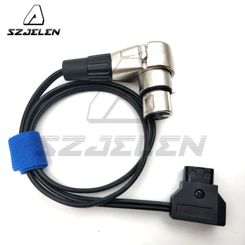 Luxury D-Tap plug Male to Female Angle 4-Pin XLR Cable for Power Supply Battery 0.6m