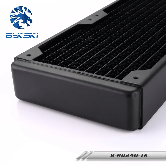 Двухрядный медный радиатор Bykski B RD240 Tk 240 мм с жидкостным охлаждением 38