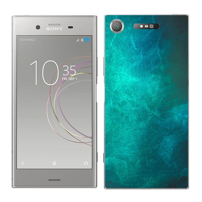 09 Защита для sony Xperia XZ1 5," Мягкий силиконовый чехол-накладка на заднюю панель телефона для sony Xperia XZ1 чехол s с пейзажами - Цвет: 09
