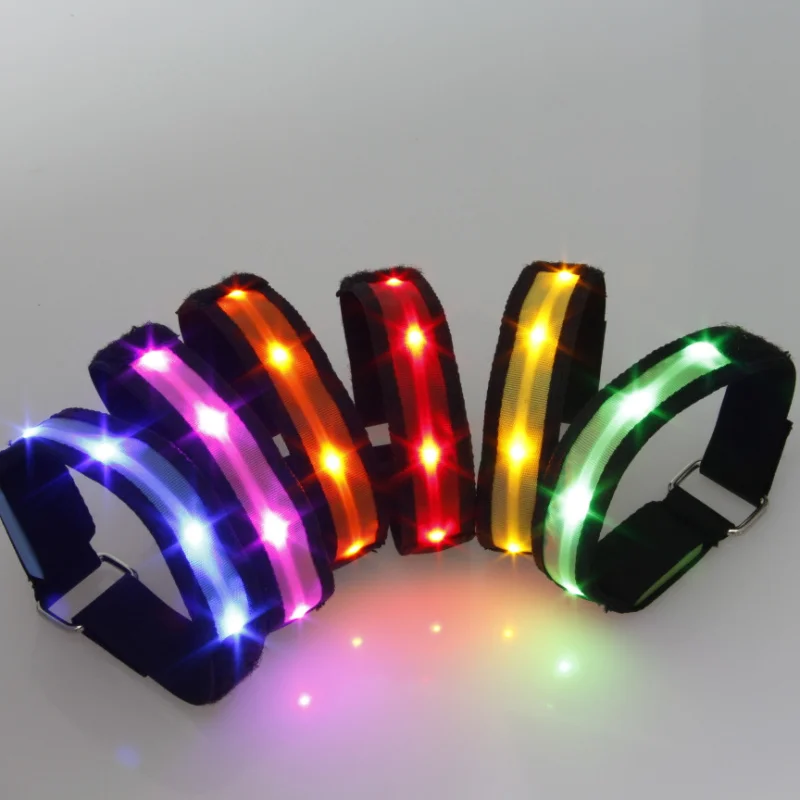 New 2018 5pcs/lot Light Up Toys Nylon Waterproof Led Flashing Bracelet Custom Luminous Wristband For Party Decoration Supplies | Дом и сад