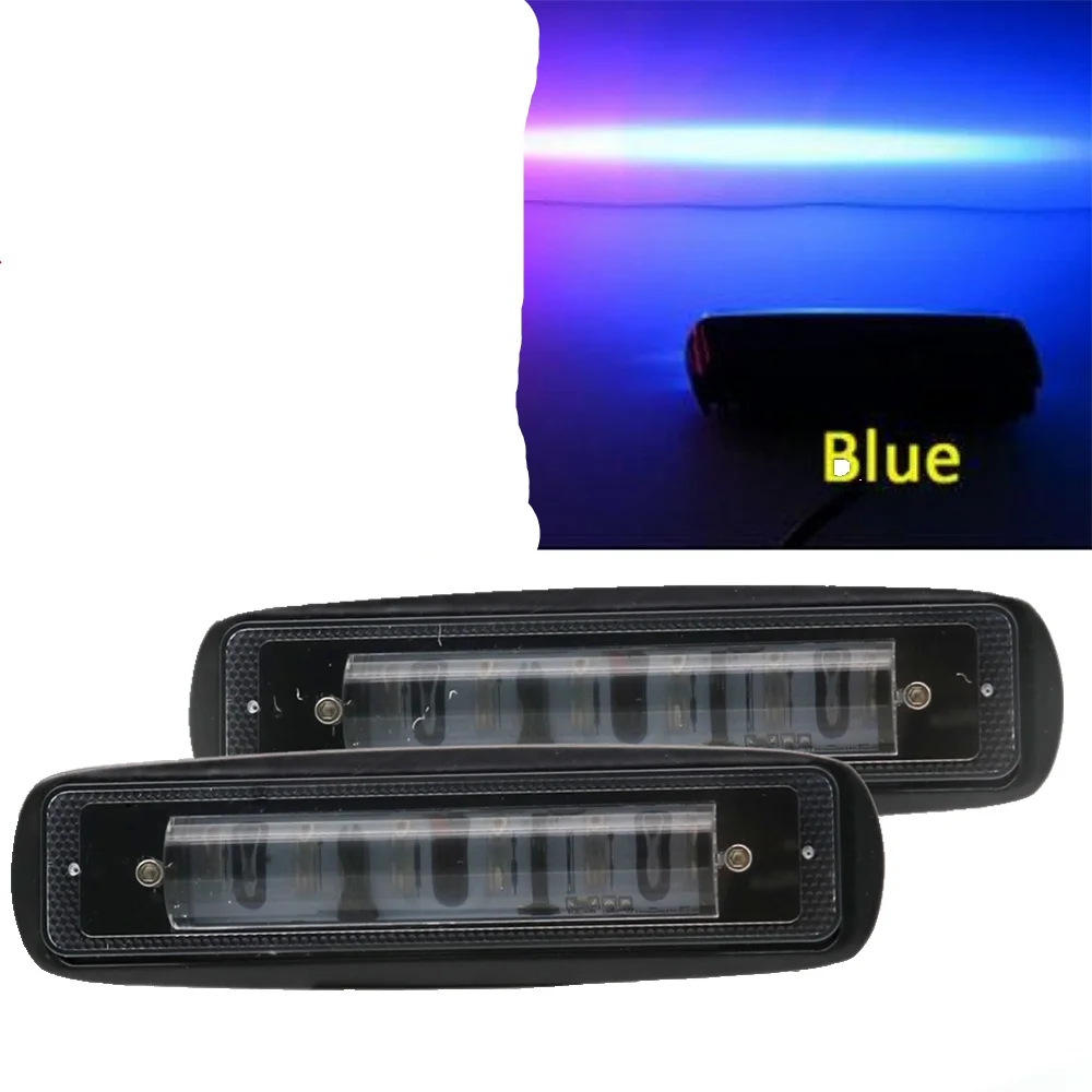 6 дюймов 10-80 в 30 Вт Красный Синий луч потока 48 В светодиодный вилочный погрузчик Forktruck красная опасная зона светодиодный предупреждающий светильник для вилочного погрузчика безопасный точечный светильник - Цвет: Two Pieces blue