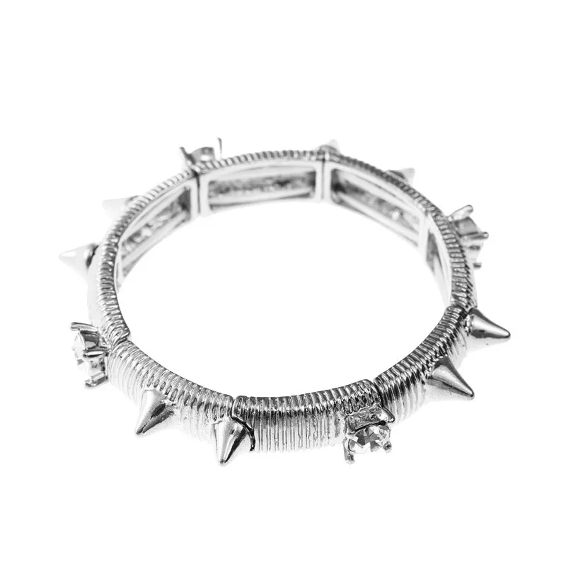 Сплав Спайк шипованных браслет со стразами растянуть браслет|bracelet china|bracelet