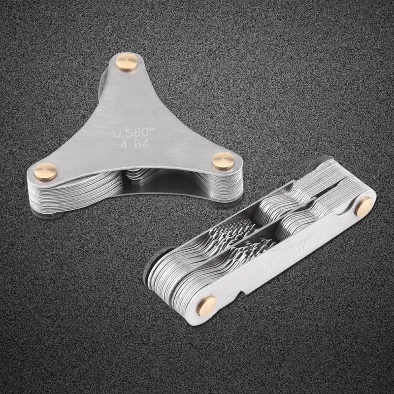 51/52Pcs Stainless Steel Thread Plug Gage 60 and 55 Degree Screw Pitch Measuring Tool | Инструменты