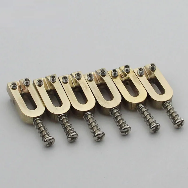 6 шт латунные направляющие типа U 10 5 мм для мостов Stratocaster Tremolo|Детали и аксессуары