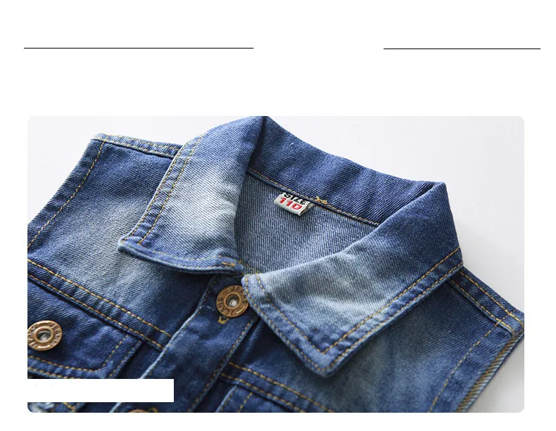 Boys Fashion Denim Vests Autumn Children Casual Cowboy Waistcoats Child Girls Jeans Outdoor Vest Waistcoat