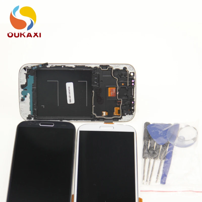 Класс AAA для Samsung Galaxy S4 i9505 i9500 ЖК дисплей сенсорный экран дигитайзер полная сборка