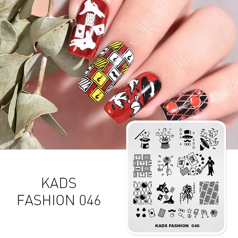 Fashion 046 Шаблоны тиснения ногтей для маникюра штамповочные пластины Летняя мода серия природы 49 дизайнов трафарет для штамповки для дизайна ногтей штамп - Цвет: Fashion 046