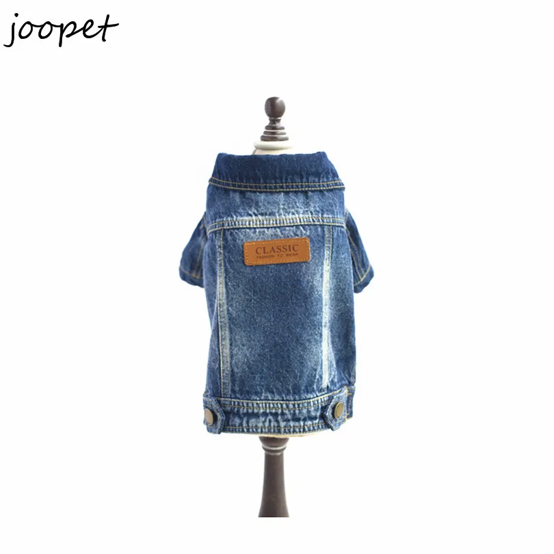 Модная Джинсовая куртка для собак на весну одежда домашних питомцев животных