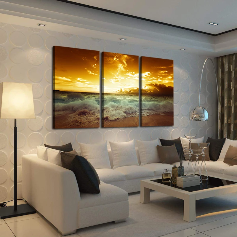 

CLSTROSE Sea Wave Landscape Modern Home Wall Decor Painting Canvas Art HD Picture Print On Canvas Decorative Home Wall Painting
