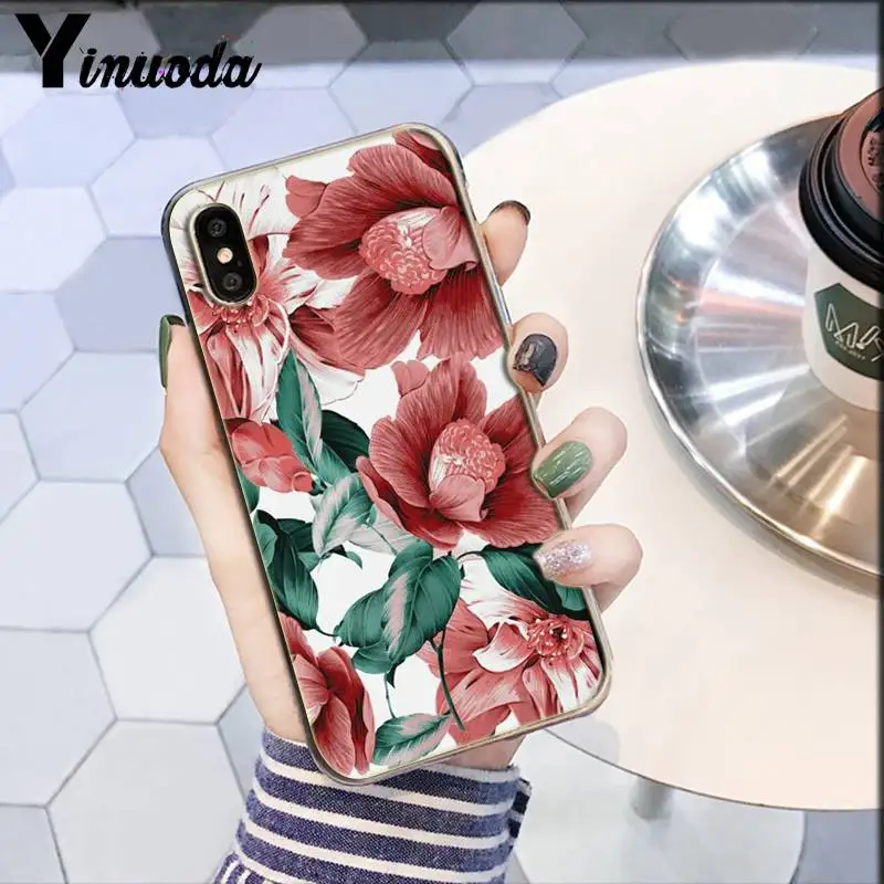 Цветок Yinuoda красивый цветочный модный эстетический чехол для iPhone X XSMAX 6 6s 7 7plus 8 8Plus
