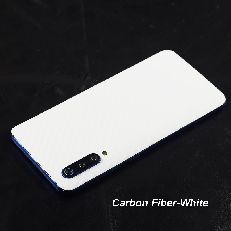 Carbon Fiber White 3D углеродное волокно/кожа/3D Камуфляж/дерево шкуры Телефон задняя крышка наклейка для XIAOMI Play Mi9 MIX3 Mi8 Mi8 SE Mi8 Lite Redmi Note 7 - Цвет: Carbon Fiber White