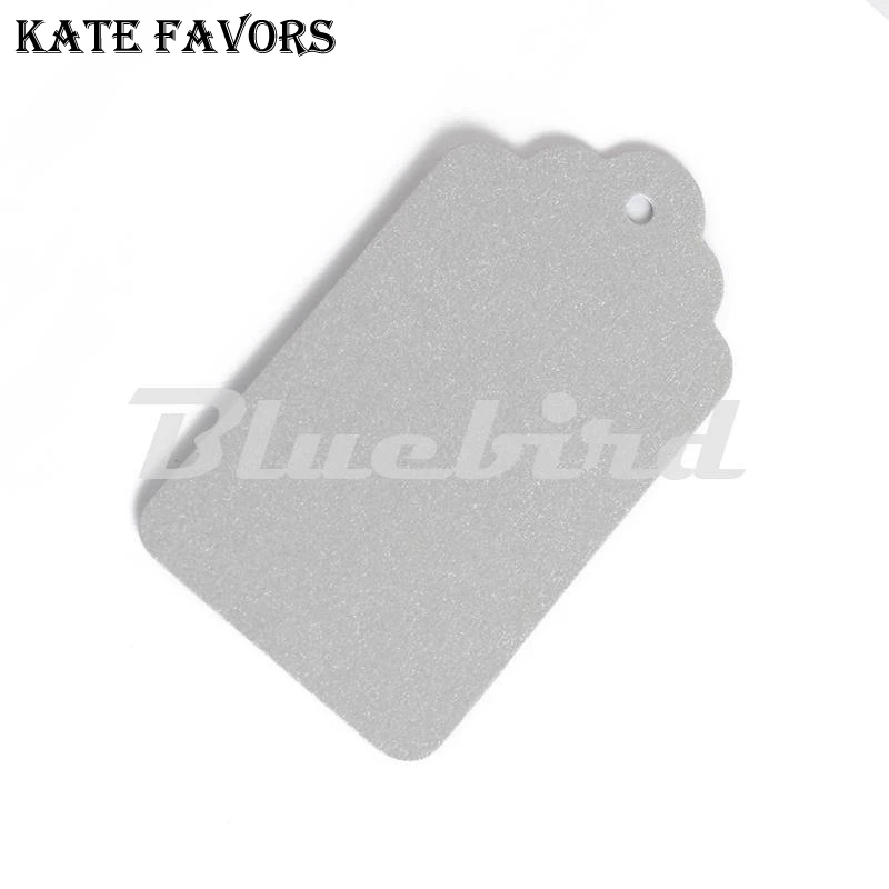 100Pcs 70*40Mm Silver Paper Tags With String Flower Head Tag Blank Gift Label Decorations Christmas Labels Stickers | Дом и сад