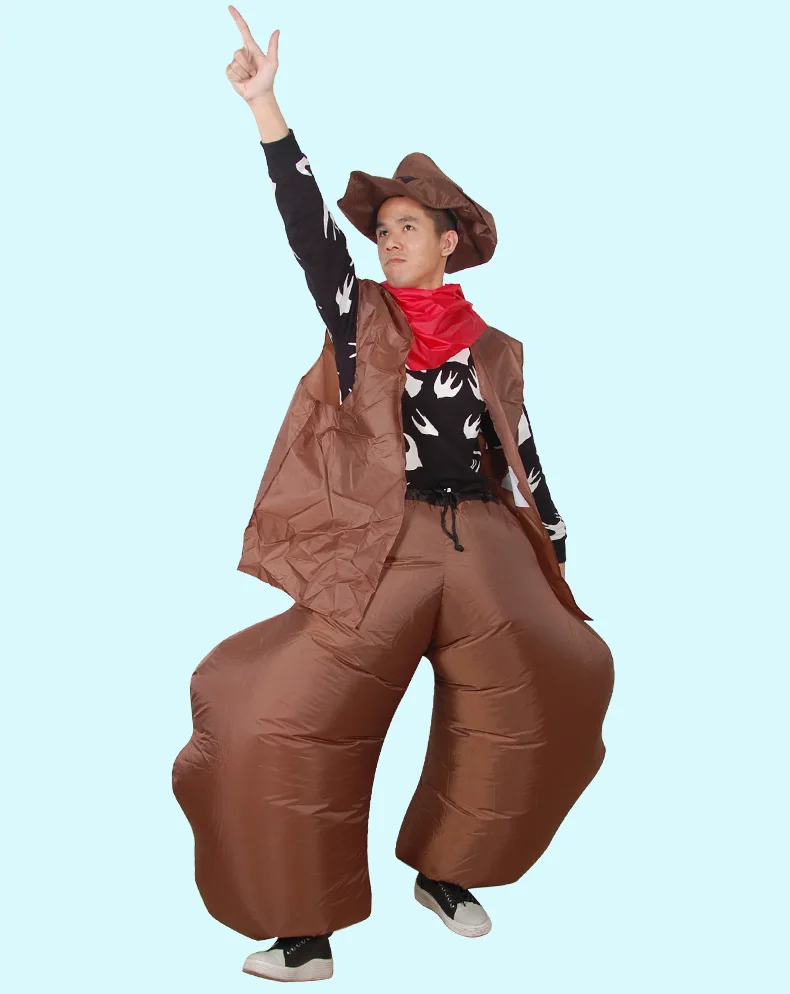 Надувной ковбойский костюм на Хэллоуин для взрослых мужчин и женщин Cowgirl Ole Cow, Забавное платье, костюм для косплея, подарки на день рождения