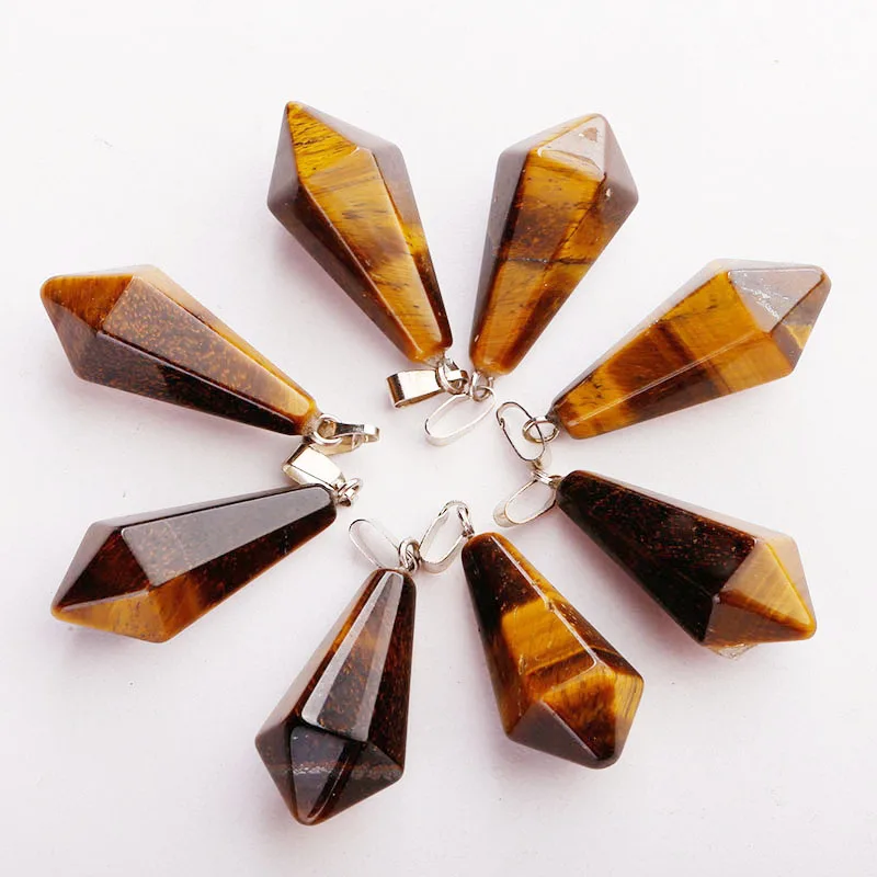 Wholesale 25pcs Lot Charms Hexagonal Pendants Crystal Opal Stone Six-sided Pyramid For Jewelry Making | Украшения и аксессуары