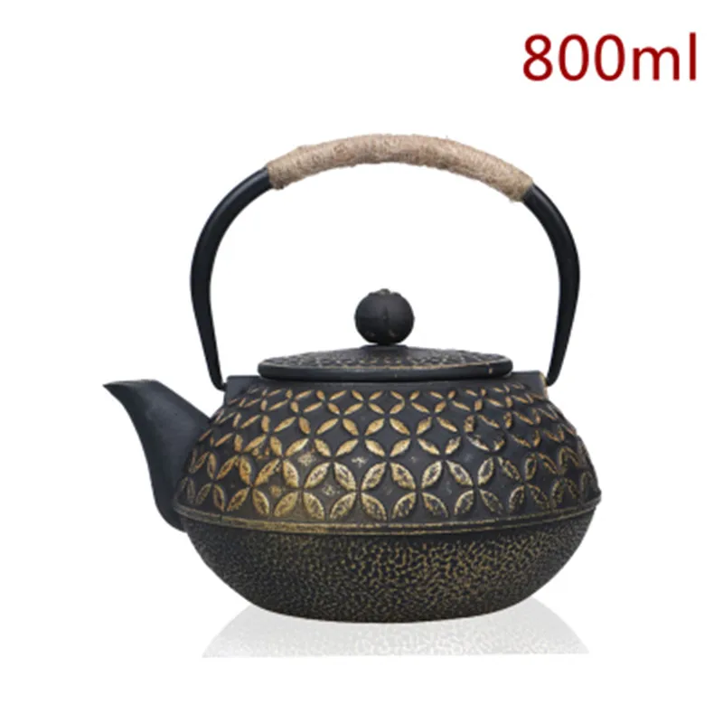 Hot sale Japanese cast iron teapot Carbon furnace kettle KungFu tea Iron pot oxidized uncoated Clover Water Kettle 800ml | Дом и сад