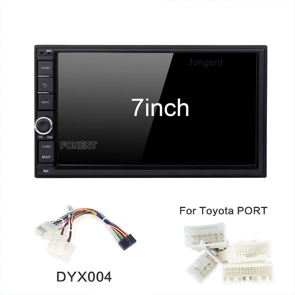 TOYOTA cable Android универсальный автомобильный 2 Din Радио " Ips Android 9,0 блок стерео Мультимедиа Навигация для Nissan Honda Toyota Nissan Mitsubishi - Цвет: TOYOTA cable