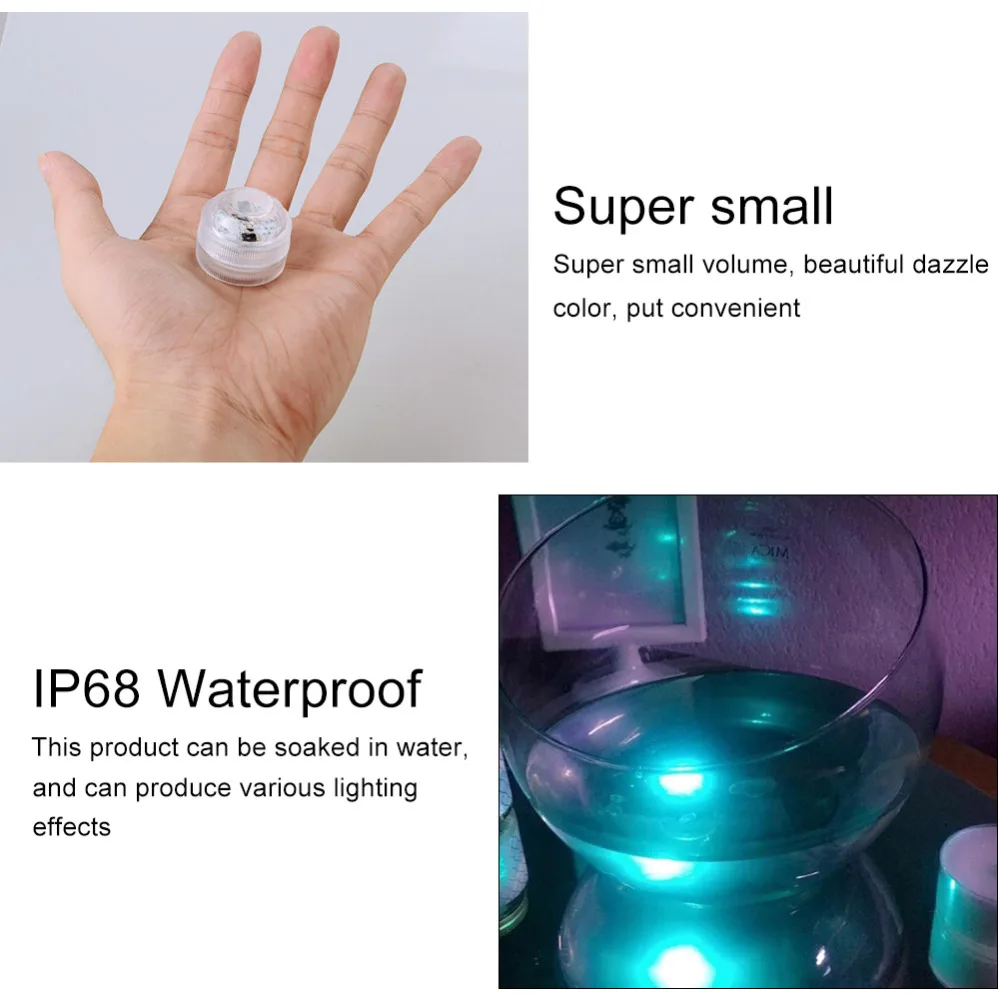 RGB СВЕТОДИОДНЫЕ Погружные свечи кнопки батарея с 21 клавишей пульт дистанционного