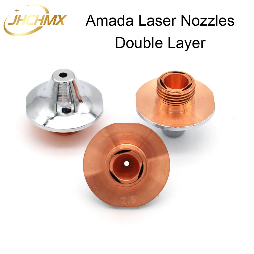 High Quality 10pcs/lot New Amada Fiber Laser Nozzles Single/Double Layer Calibe 1.0-4.0mm For Amada Laser Cutting Machines