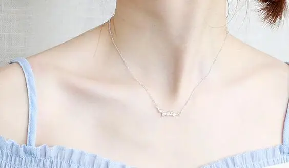 zhao Jewelry Ginkgo biloba Necklace female Clavicular chain silver | Украшения и аксессуары