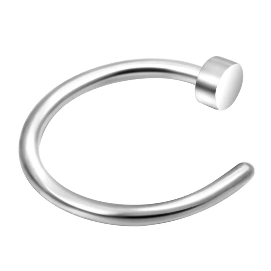 Кольцо гвоздик из хирургической стали с Круглым Верхом для пирсинга 10