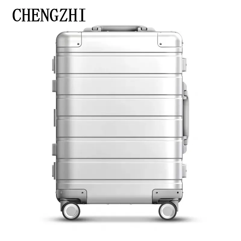 

Чэнжи 20 "дюймовый 100% Алюминий класса люкс высокого качества прокатки Чемодан чемодан на колесиках для путешествий сумка ручной Чемодан для ...