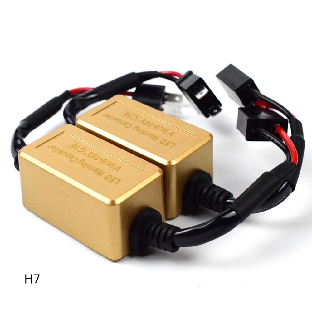 C16 2 шт. укрепить светодиодный фар Canbus led комплект h1 h4 h15 9005 9006 H7 h13H11 компьютер ошибка предупреждения EMC резистор декодер-компенсатор - Цвет: H7