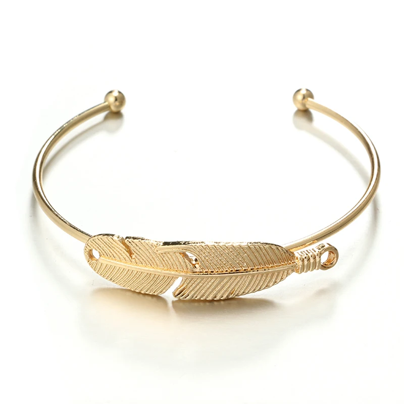 Docona в богемном стиле лист Олень Снежинка браслеты на запястье золото