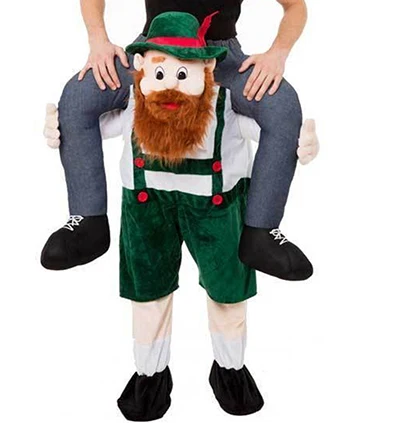 Санта Клаус носить Хэллоуин я костюм для Октоберфеста пиво Guy Piggy Back Bear Рождество Необычные косплей платье - Цвет: Bavarian Beer Guy