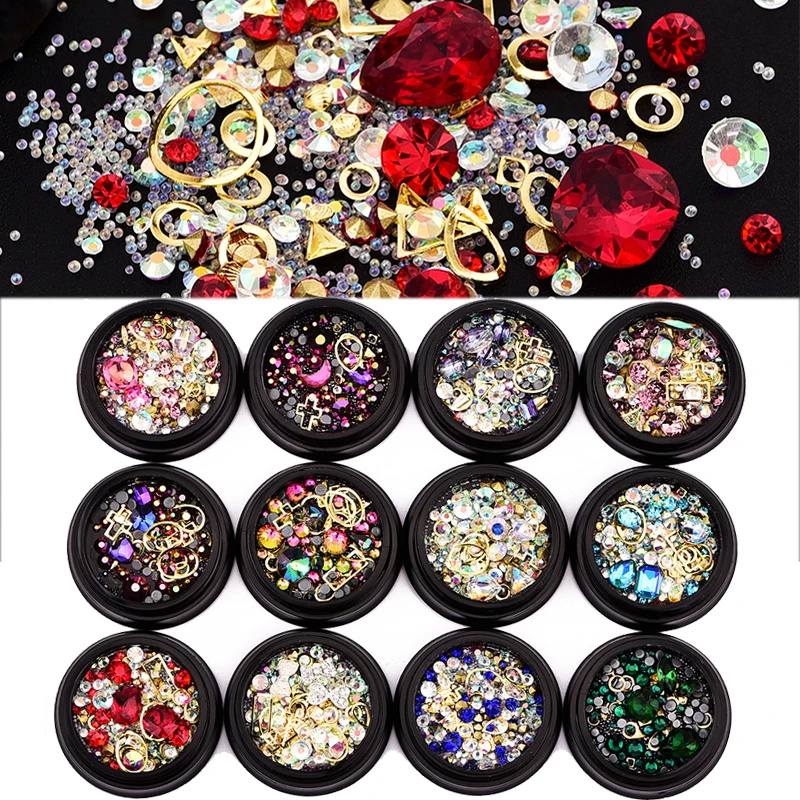 1 коробка разноцветные акриловые Стразы стразы металлическая рама наклейка для