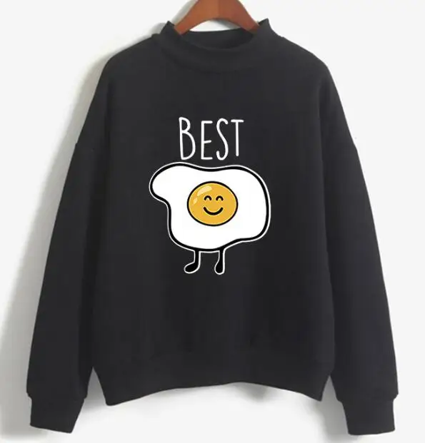 best Sister уличная одежда, топы, пуловер, большой размер, длинный рукав, Женская толстовка, толстовки с капюшоном, пищевая колбаса, худи, закуски, женский спортивный костюм BFF - Цвет: best
