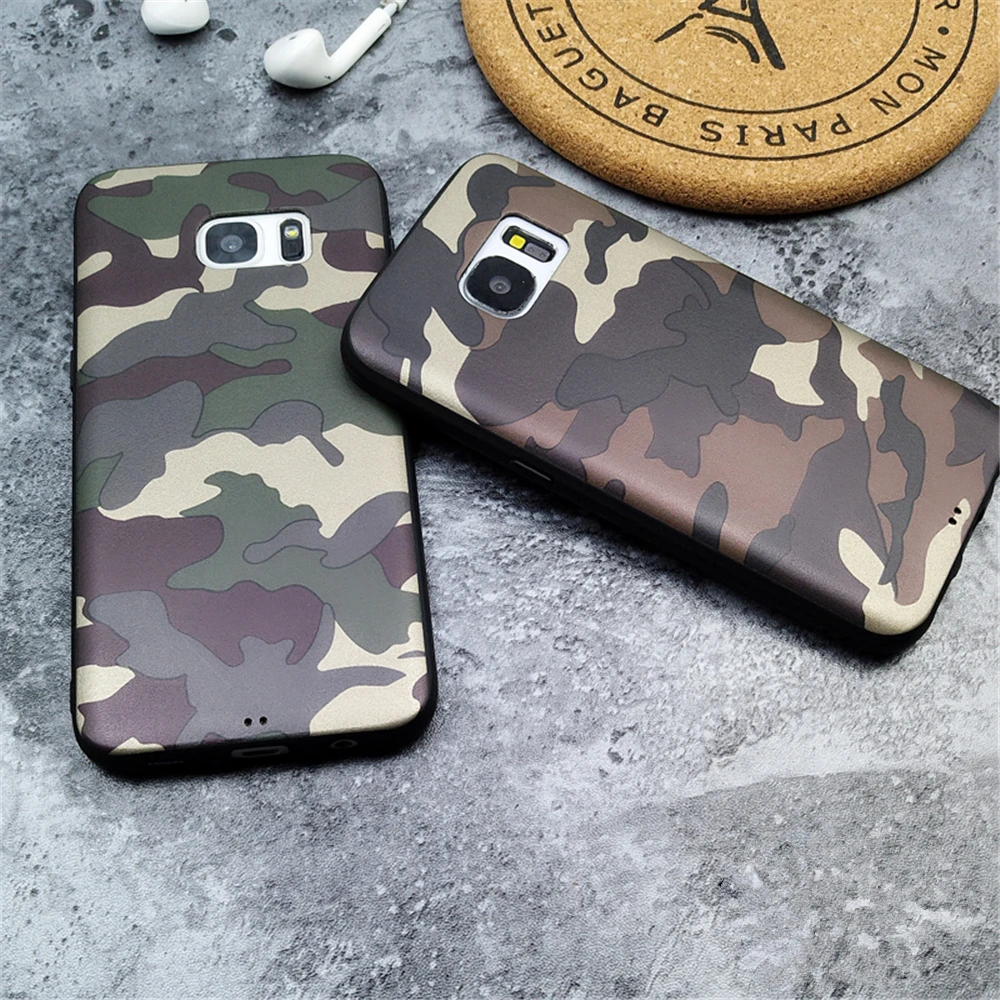 For Samsung Galaxy S7Edge Green Camouflage Soft Case Sports Luxury Super Army Camo for S7+ G9350 G935A Coque Fundas |