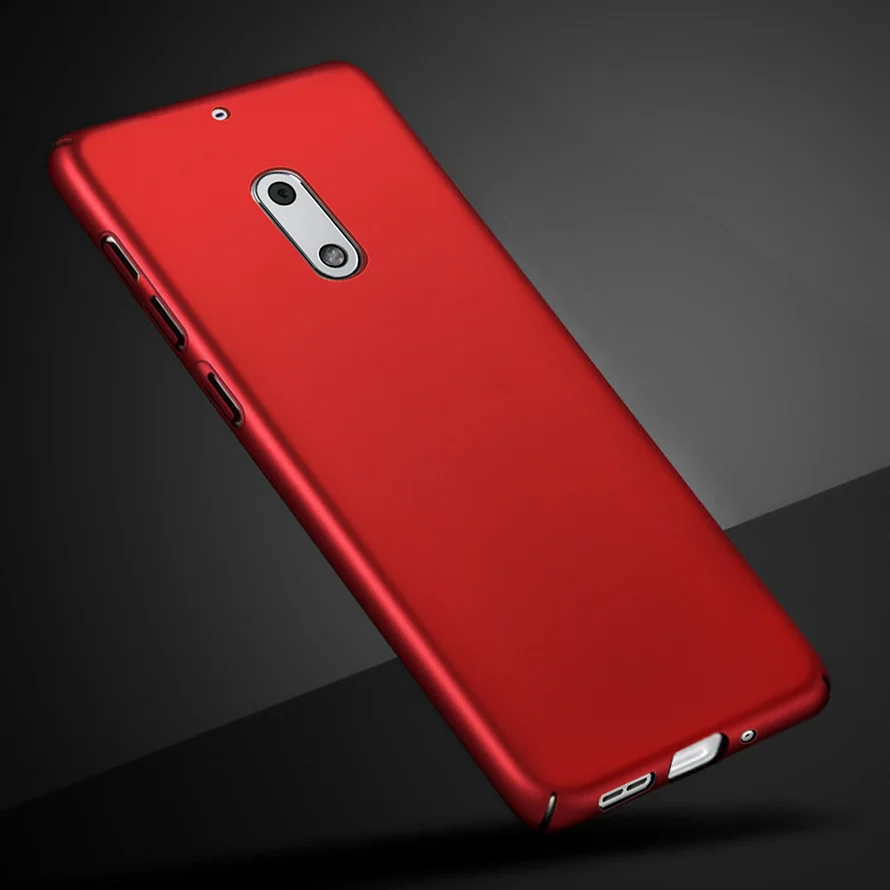 Роскошный модный чехол для Nokia 6 бампер 360 полностью черный ударопрочный ПК задняя