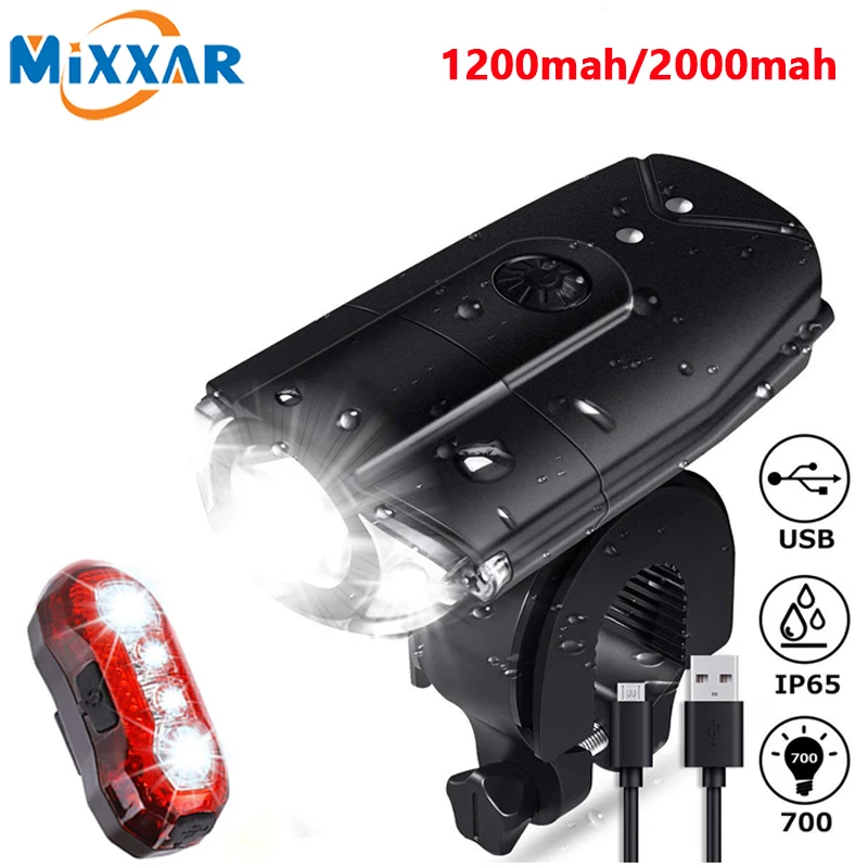 USB Rechargeable Bike lights Super Bright Cycling Front Light Waterproof MTB Headlight with 3 Lighting Modes | Спорт и развлечения