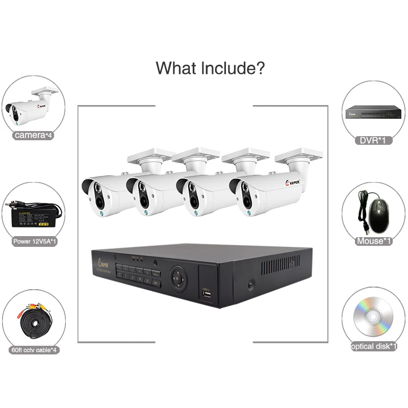 Keeper 4CH 1080P DVR CCTV система 4PC SONY IMX323 AHD наружная водонепроницаемый Безопасность