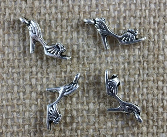 Обувь на высоком каблуке Очаровательные Подвески из сплава Винтажный серебряный